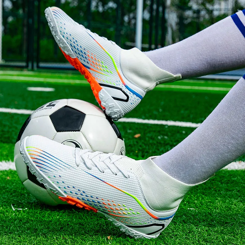 GERTOP Cushioning Anti-Slip Wear-Resistant Breathable Balance Lightweight Soccer Shoes Unisex-28