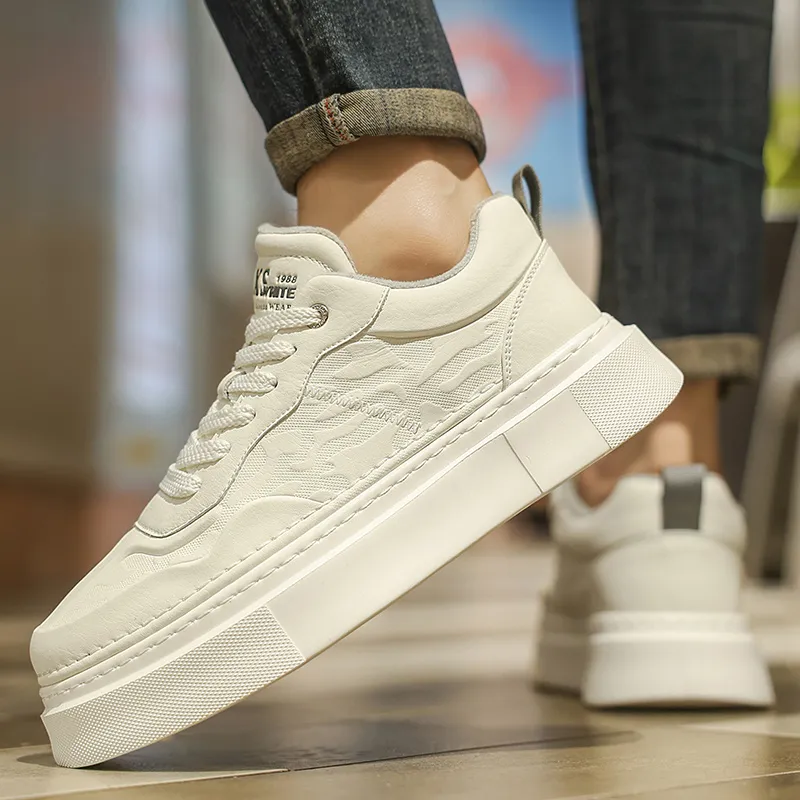 GERTOP Anti-Slip And Wear-Resistant Lightweight Breathable Height Increasing Platform Stylish Skateboarding Shoes Men's-34