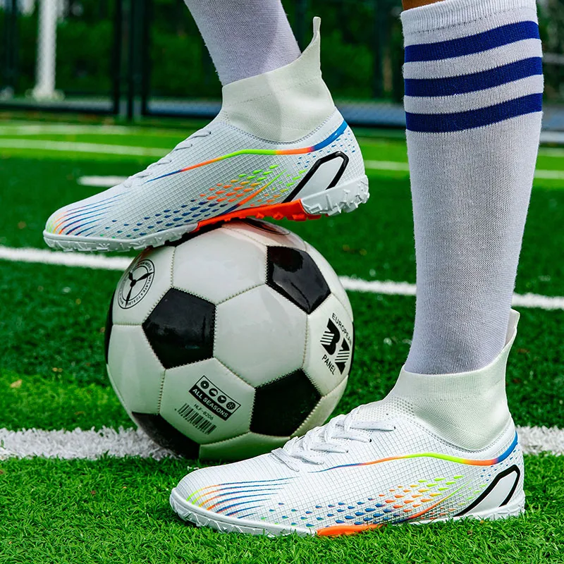 GERTOP Cushioning Anti-Slip Wear-Resistant Breathable Balance Lightweight Soccer Shoes Unisex-30