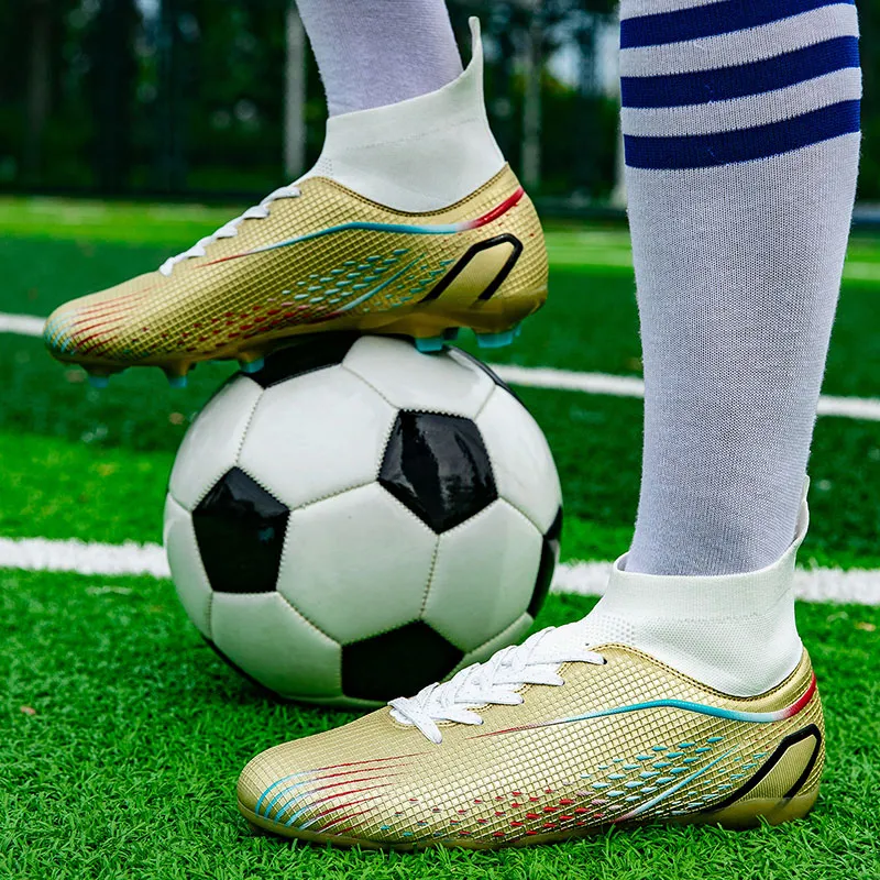 GERTOP Cushioning Anti-Slip Wear-Resistant Breathable Balance Lightweight Soccer Shoes Unisex-18