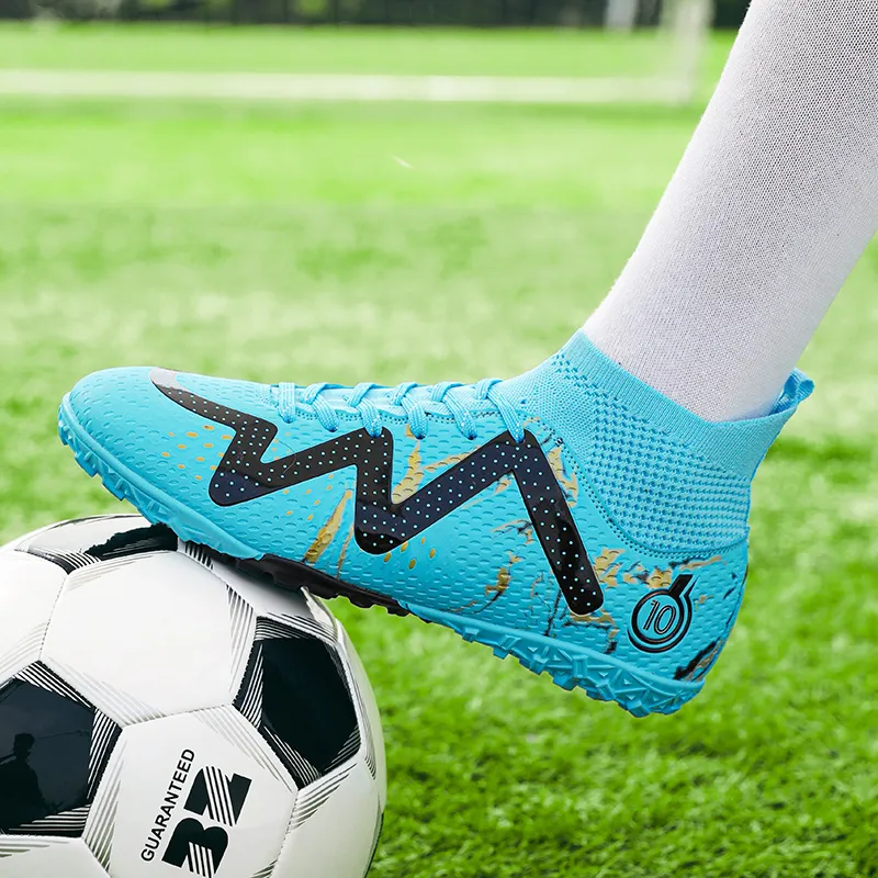 GERTOP Cushioning Anti-Slip Wear-Resistant Breathable Balance Lightweight Soccer Shoes Unisex-30
