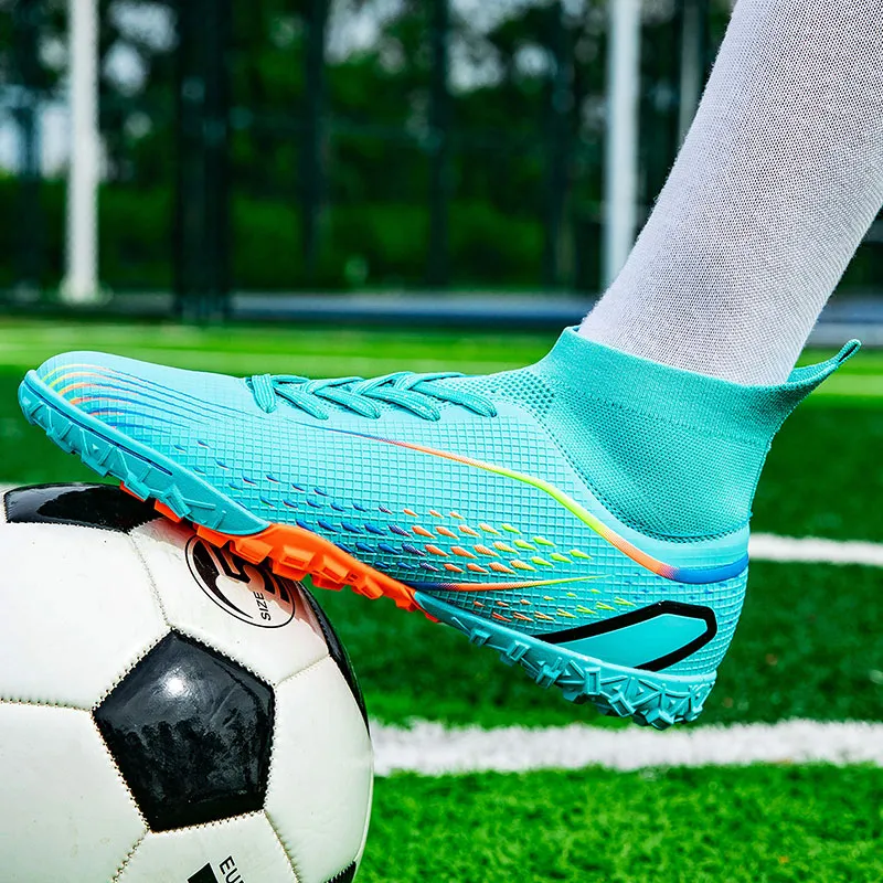 GERTOP Cushioning Anti-Slip Wear-Resistant Breathable Balance Lightweight Soccer Shoes Unisex-35