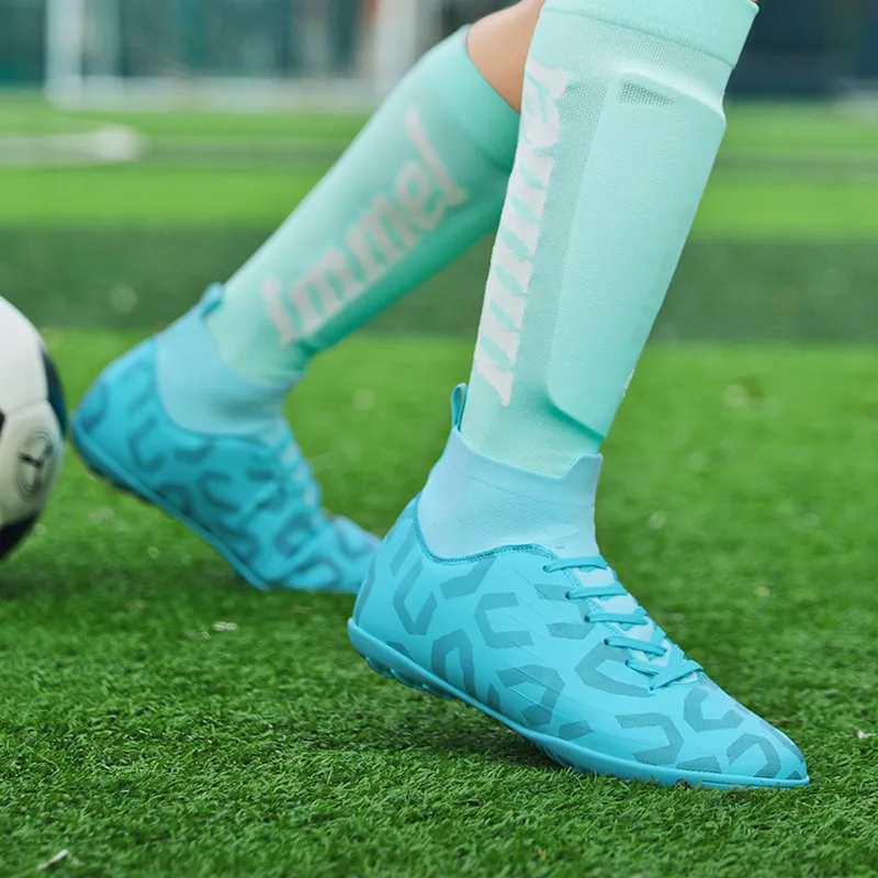 GERTOP Cushioning Anti-Slip Wear-Resistant Breathable Balance Lightweight Sports Soccer Shoes Unisex-5