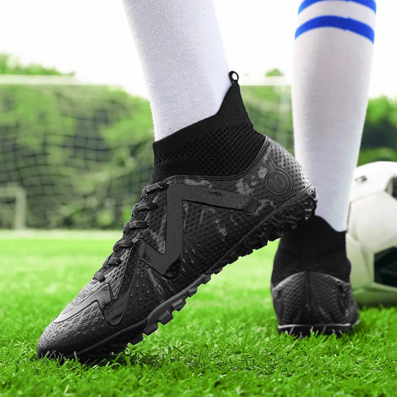 GERTOP Cushioning Anti-Slip Wear-Resistant Breathable Balance Lightweight Soccer Shoes Unisex-19