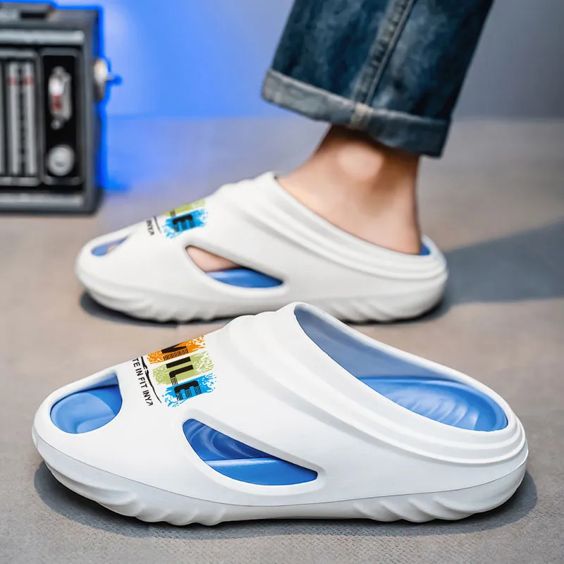 GERTOP EVA Quiet Slip Resistant Odor Resistant Abrasion Resistant Cushioning Slide Slippers Men's-2
