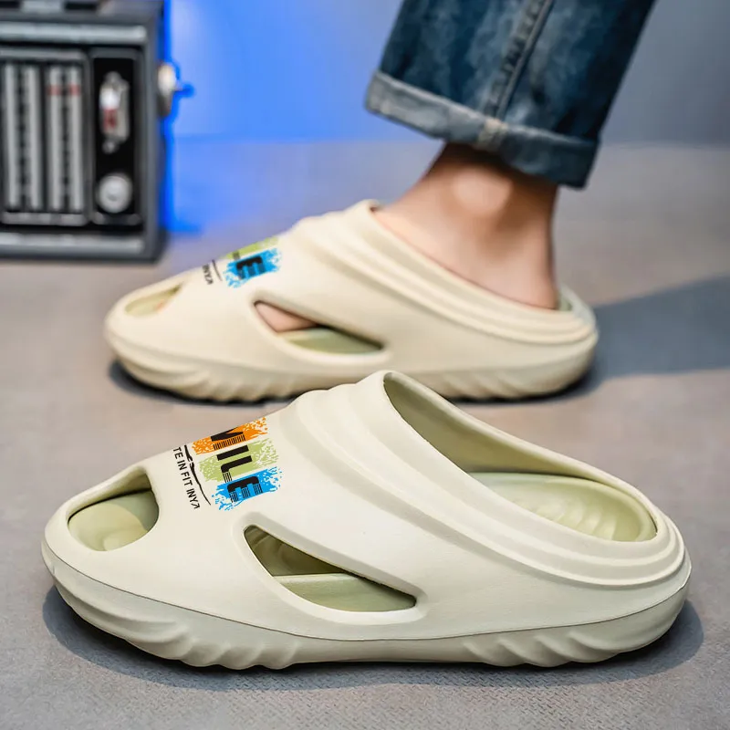 GERTOP EVA Quiet Slip Resistant Odor Resistant Abrasion Resistant Cushioning Slide Slippers Men's-6