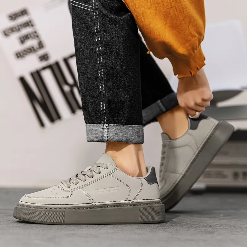 GERTOP Anti-Slip And Wear-Resistant Lightweight Height Increasing Low-Top Skateboard Shoes Men's-11