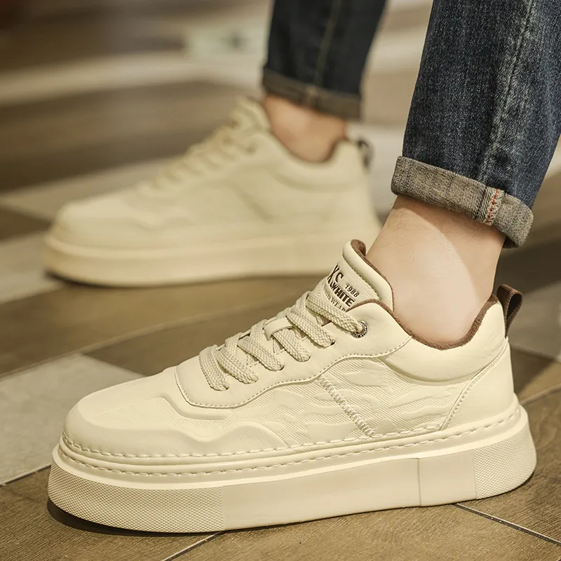 GERTOP Anti-Slip And Wear-Resistant Lightweight Breathable Height Increasing Platform Stylish Skateboarding Shoes Men's-27