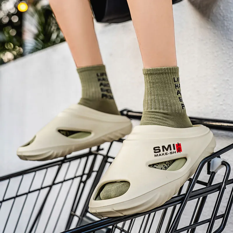 GERTOP EVA Quiet Slip Resistant Odor Resistant Abrasion Resistant Cushioning Slide Slippers Men's-7