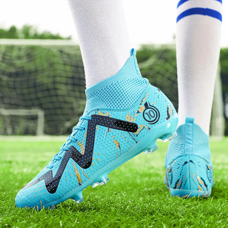 GERTOP Cushioning Anti-Slip Wear-Resistant Breathable Balance Lightweight Soccer Shoes Unisex-13