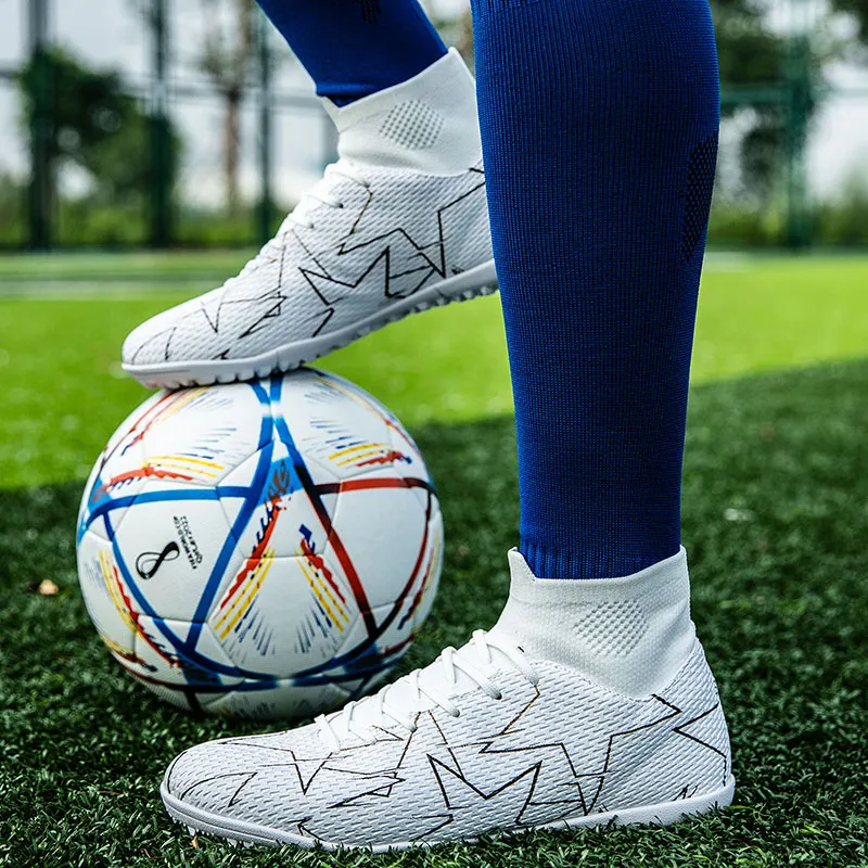 GERTOP Anti-Slip Wear-Resistant Breathable Supportive Balance-Enhancing Lightweight Soccer Shoes Unisex-7