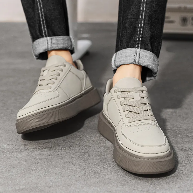 GERTOP Anti-Slip And Wear-Resistant Lightweight Height Increasing Low-Top Skateboard Shoes Men's-13
