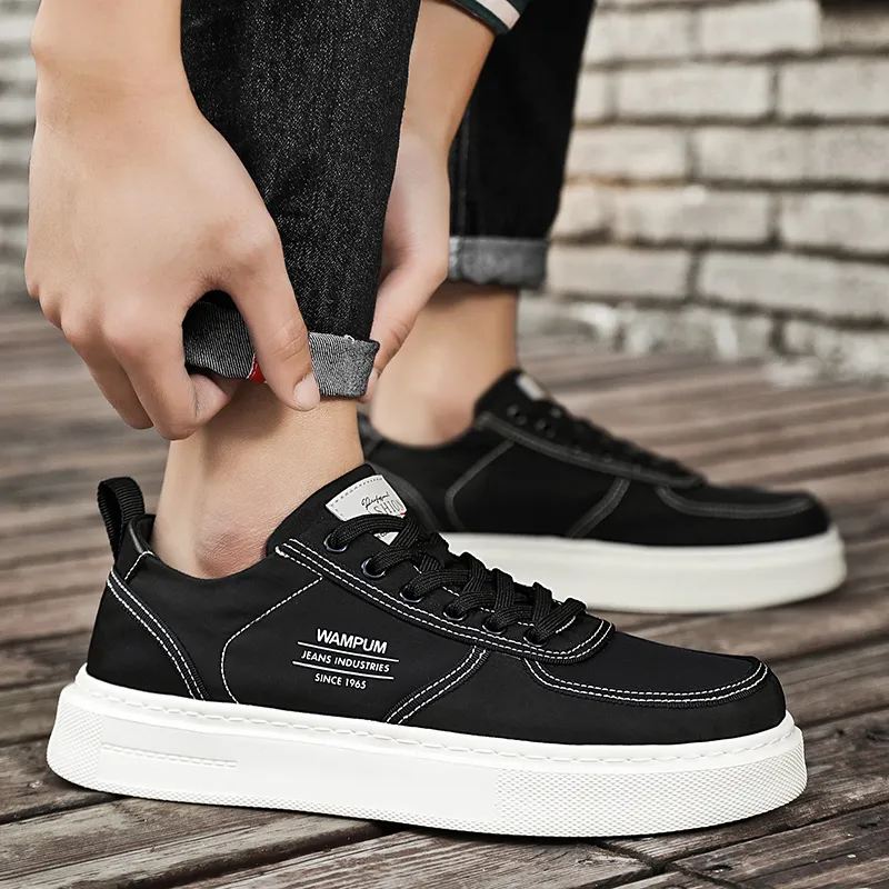 GERTOP Breathable Support Height Increasing Low Top Skateboard Shoes Men's-6