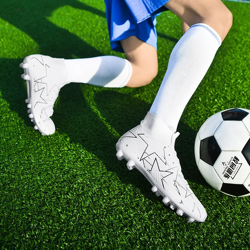 GERTOP Anti-Slip Wear-Resistant Breathable Supportive Balance-Enhancing Lightweight Soccer Shoes Unisex-25