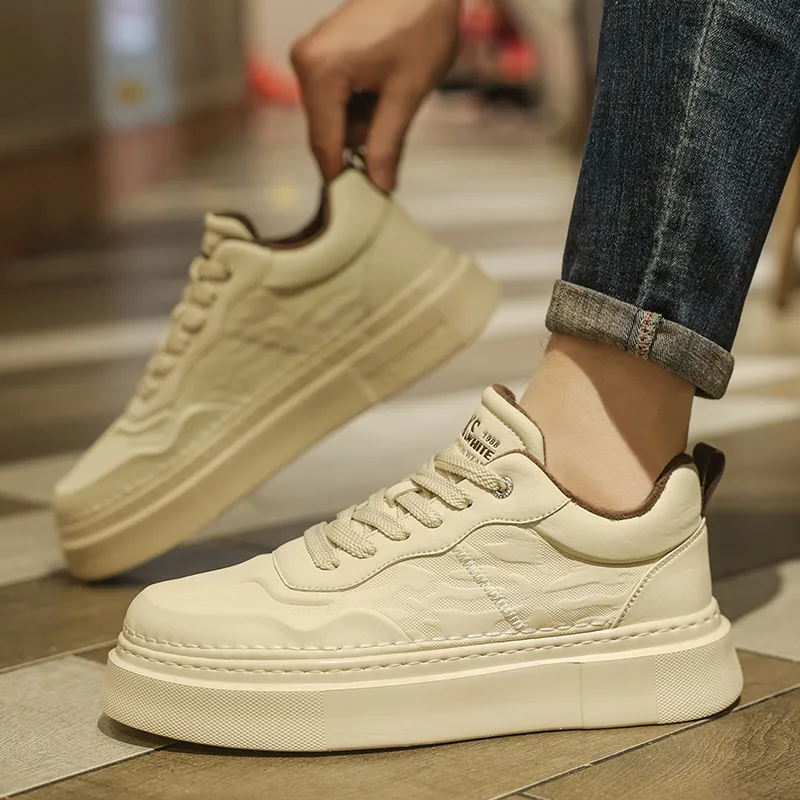 GERTOP Anti-Slip And Wear-Resistant Lightweight Breathable Height Increasing Platform Stylish Skateboarding Shoes Men's-29