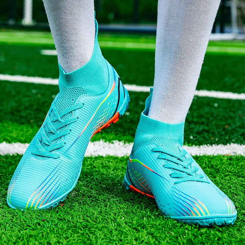 GERTOP Cushioning Anti-Slip Wear-Resistant Breathable Balance Lightweight Soccer Shoes Unisex-34