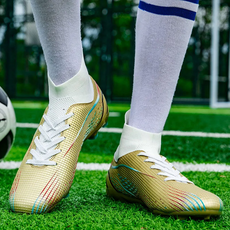 GERTOP Cushioning Anti-Slip Wear-Resistant Breathable Balance Lightweight Soccer Shoes Unisex-20
