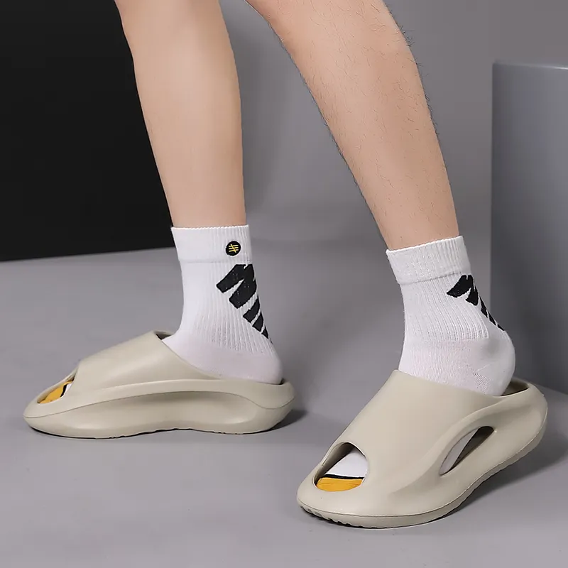 GERTOP Quiet Slip Resistant Odor Resistant Abrasion Resistant Cushioning Slide Slippers Unisex-4