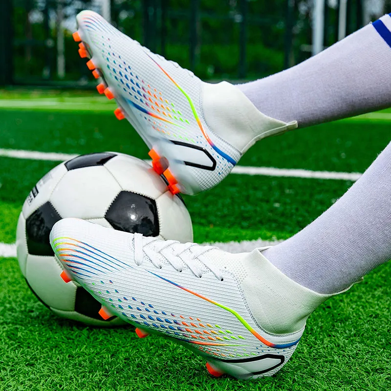 GERTOP Cushioning Anti-Slip Wear-Resistant Breathable Balance Lightweight Soccer Shoes Unisex-10