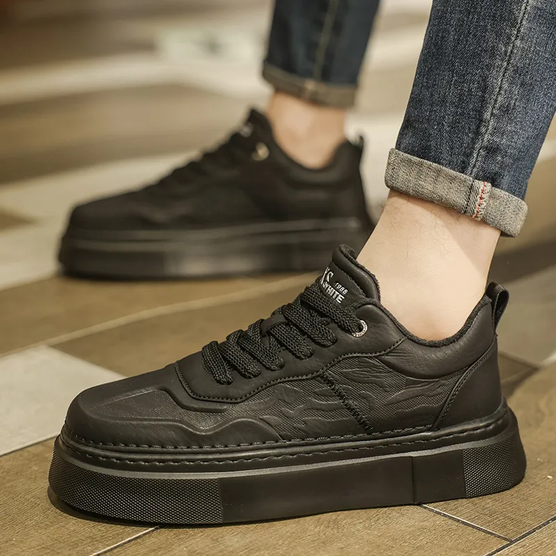 GERTOP Anti-Slip And Wear-Resistant Lightweight Breathable Height Increasing Platform Stylish Skateboarding Shoes Men's-23
