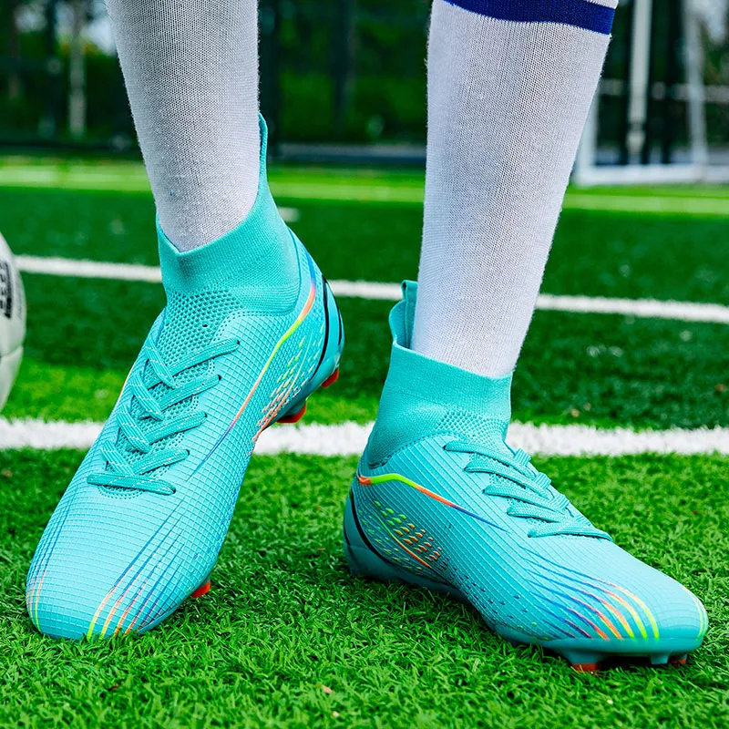 GERTOP Cushioning Anti-Slip Wear-Resistant Breathable Balance Lightweight Soccer Shoes Unisex-14