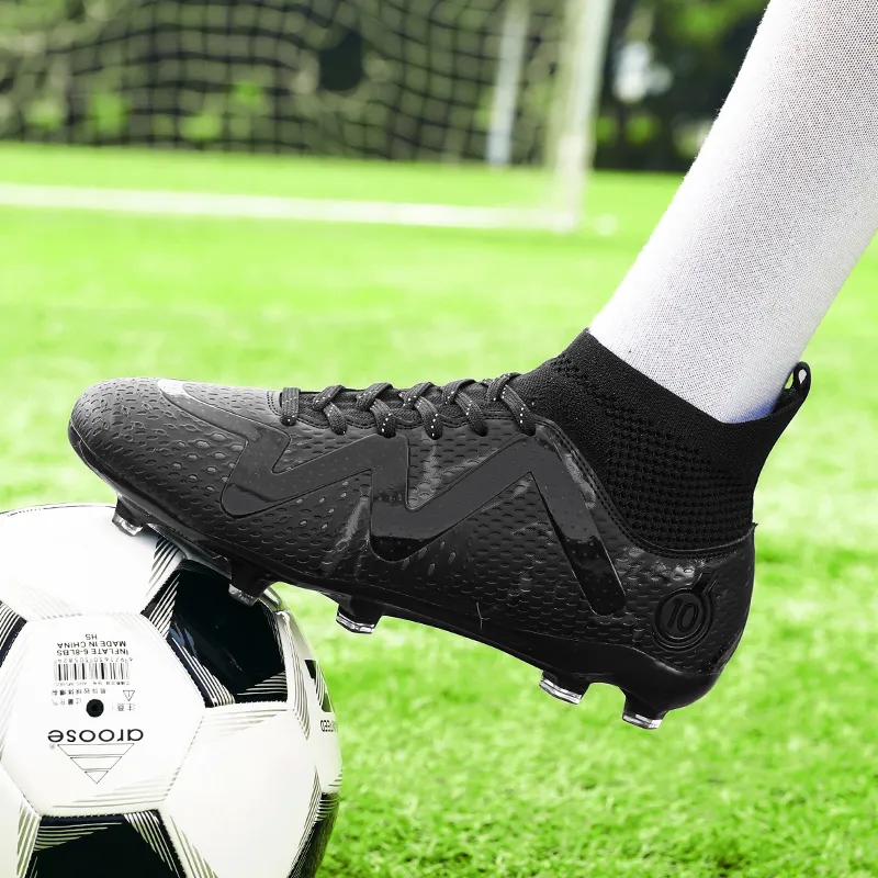 GERTOP Cushioning Anti-Slip Wear-Resistant Breathable Balance Lightweight Soccer Shoes Unisex-4