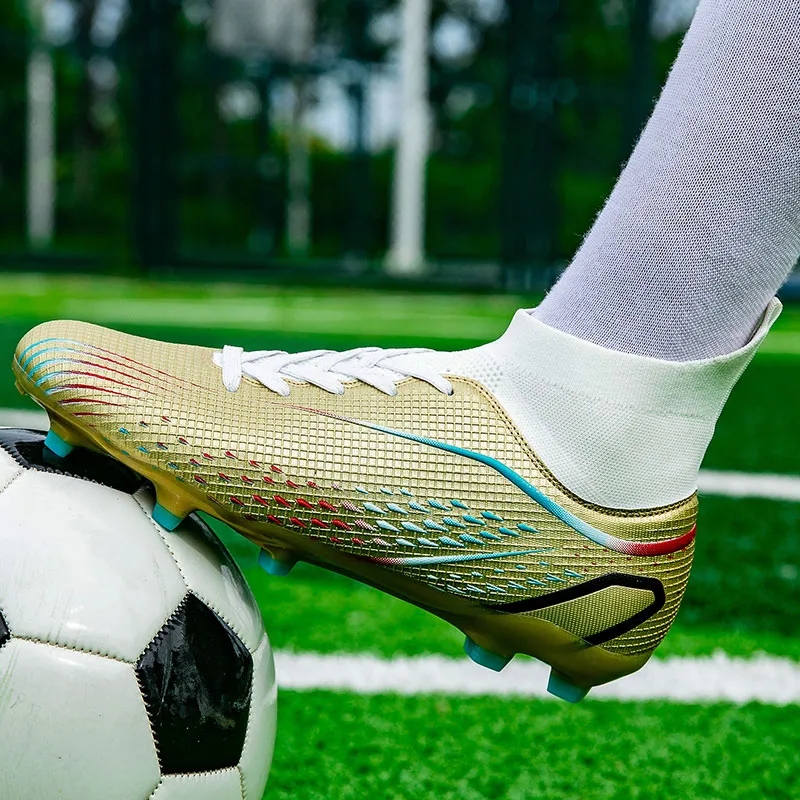 GERTOP Cushioning Anti-Slip Wear-Resistant Breathable Balance Lightweight Soccer Shoes Unisex-19