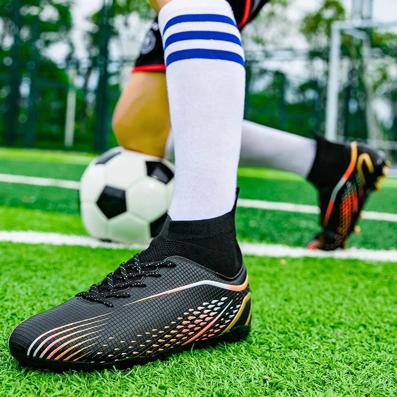 GERTOP Cushioning Anti-Slip Wear-Resistant Breathable Balance Lightweight Soccer Shoes Unisex-23