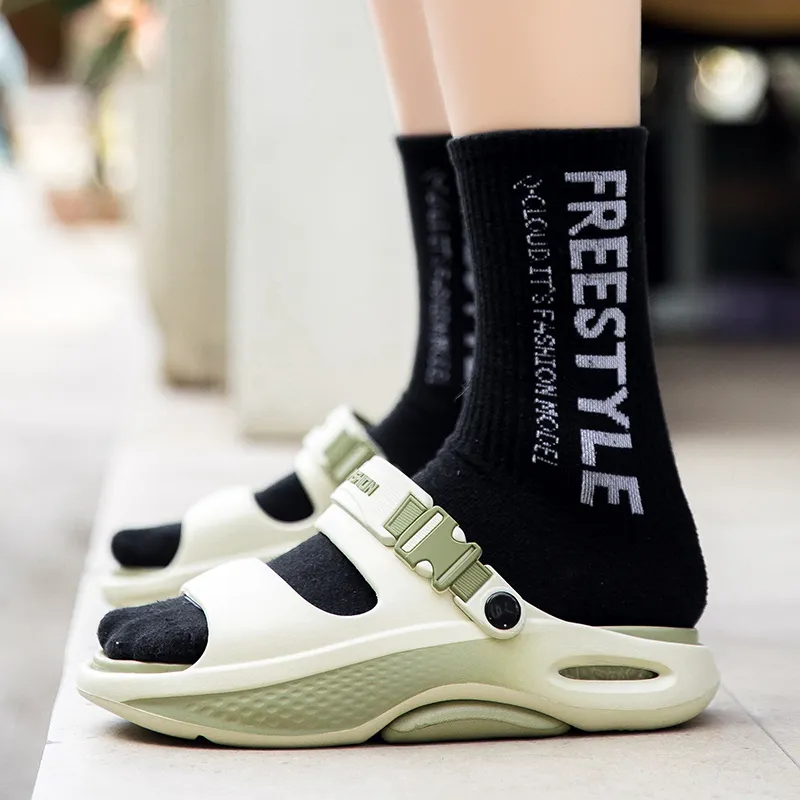 GERTOP Beach Sandals Men Black Orange, White Green, Khaki-13