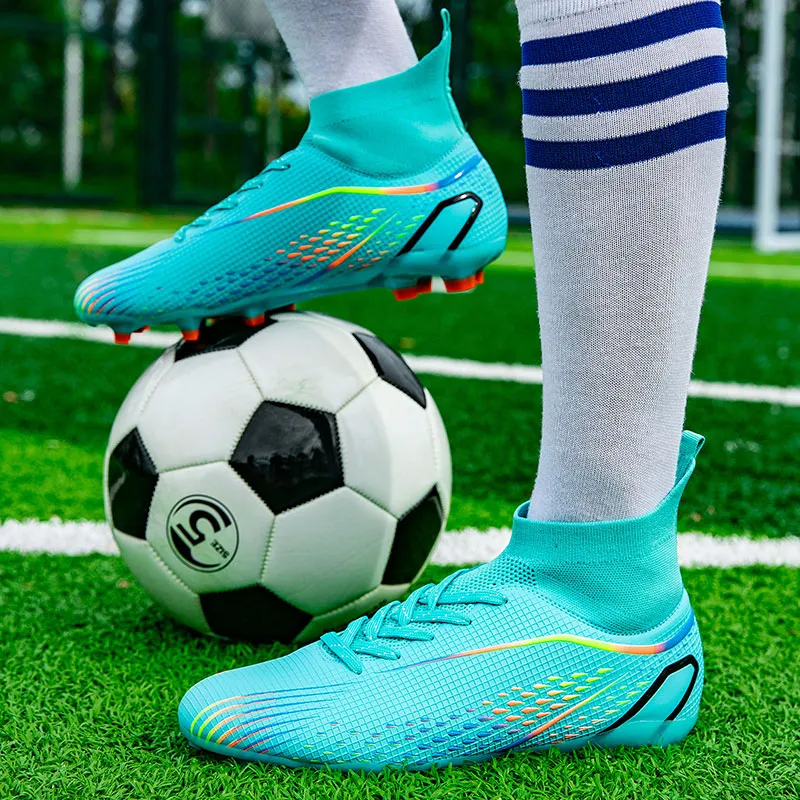 GERTOP Cushioning Anti-Slip Wear-Resistant Breathable Balance Lightweight Soccer Shoes Unisex-13