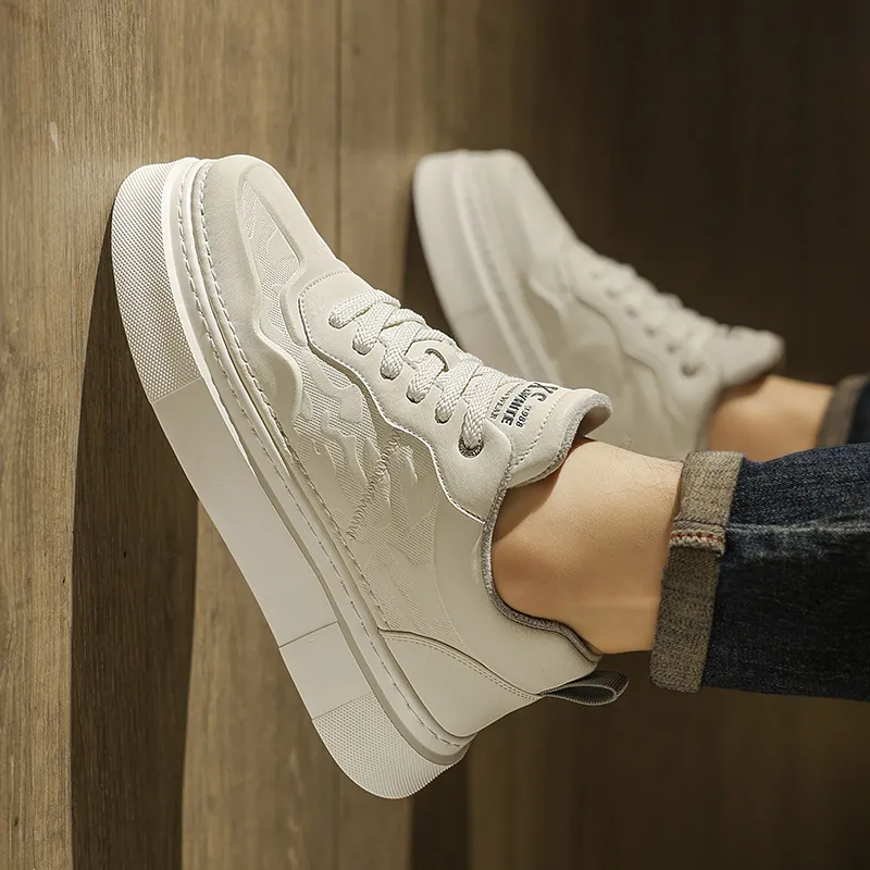 GERTOP Anti-Slip And Wear-Resistant Lightweight Breathable Height Increasing Platform Stylish Skateboarding Shoes Men's-33