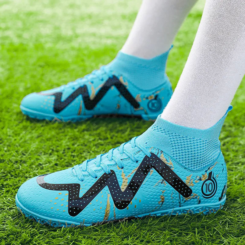 GERTOP Cushioning Anti-Slip Wear-Resistant Breathable Balance Lightweight Soccer Shoes Unisex-29