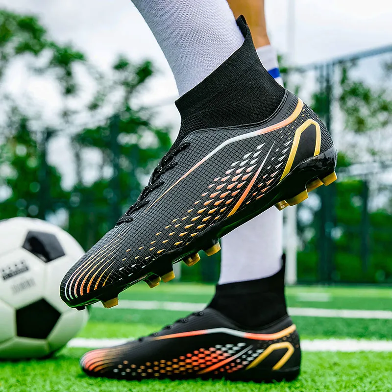 GERTOP Cushioning Anti-Slip Wear-Resistant Breathable Balance Lightweight Soccer Shoes Unisex-5