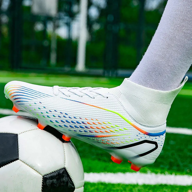 GERTOP Cushioning Anti-Slip Wear-Resistant Breathable Balance Lightweight Soccer Shoes Unisex-8