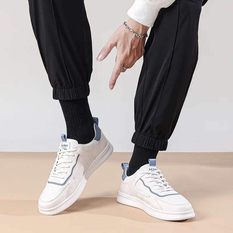 FAIRWHALE Low Top Stylish Skateboarding Shoes Men's White-19