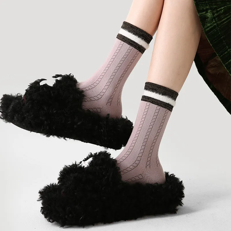 Vine Color Mid Calf Socks Women's 5 Pack Rum Tea-2