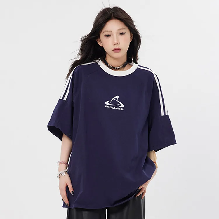 Vine Color Raglan Sleeve T Shirt Women's-11