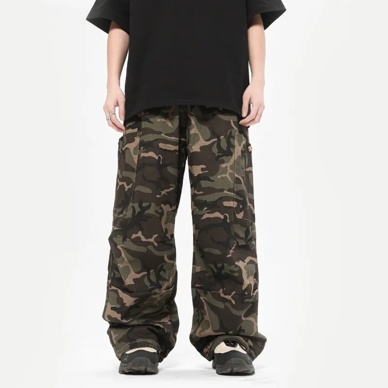 Vine Color Cargo Pants Unisex Camouflage-5