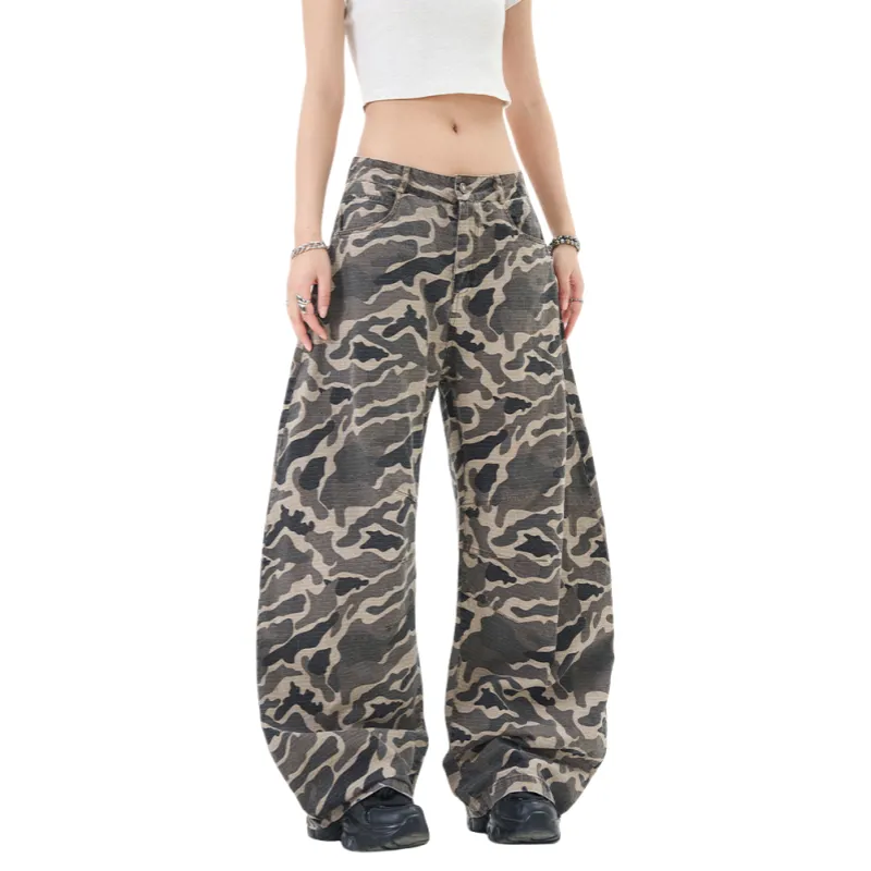 Vine Color Jeans Unisex Camouflage-5
