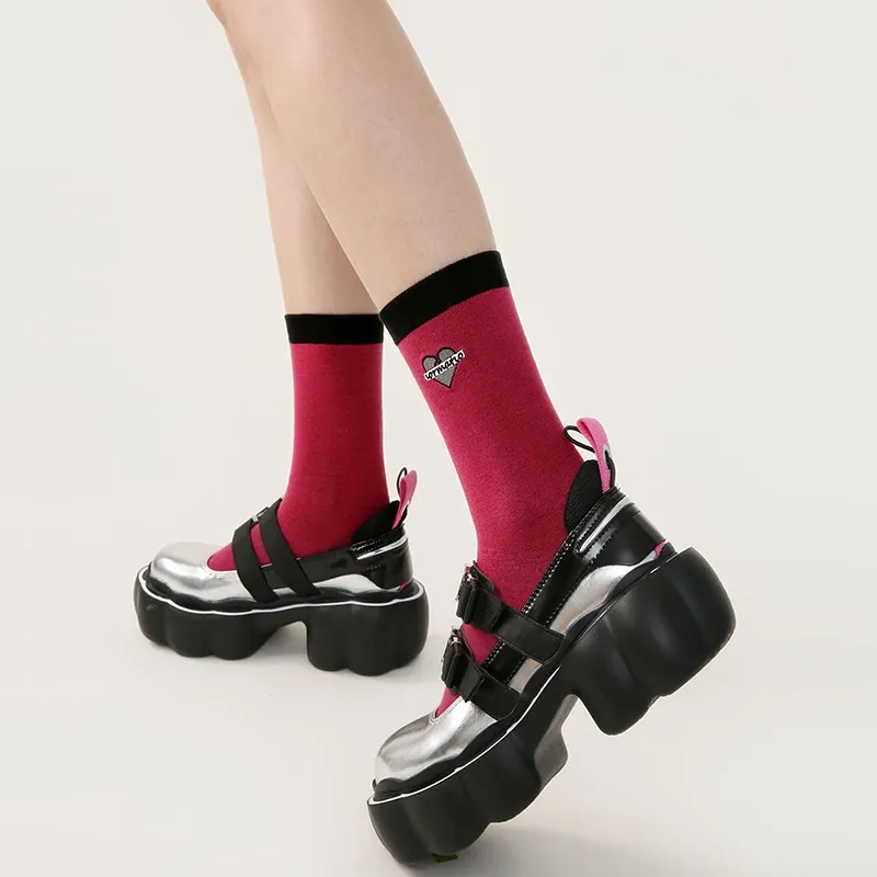 Vine Color Mid Calf Socks Unisex 3 Pack Virtual Memory-3