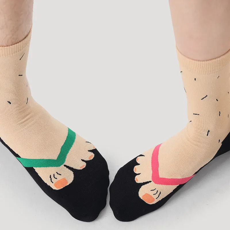 Vine Color Mid Calf Socks Unisex 4 Pack-1