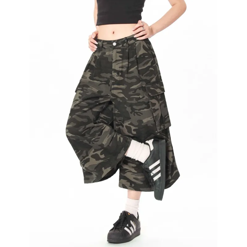 Vine Color Casual Pants Unisex Camouflage-5