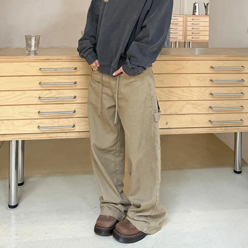 Vine Color Cargo Pants Unisex-6