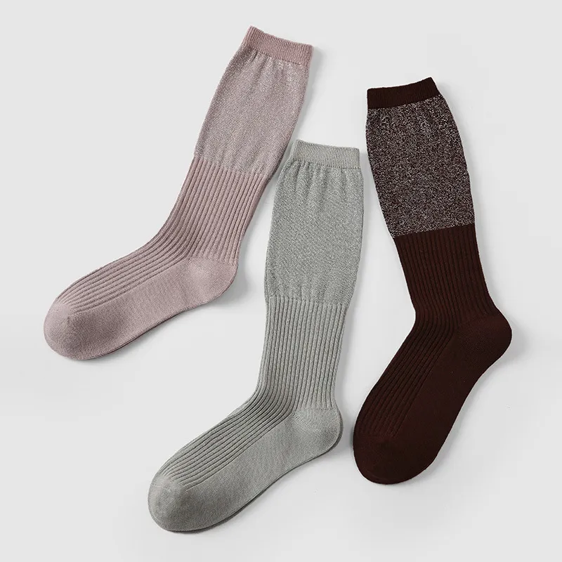 Vine Color Knee High Socks Unisex 3 Pack-2