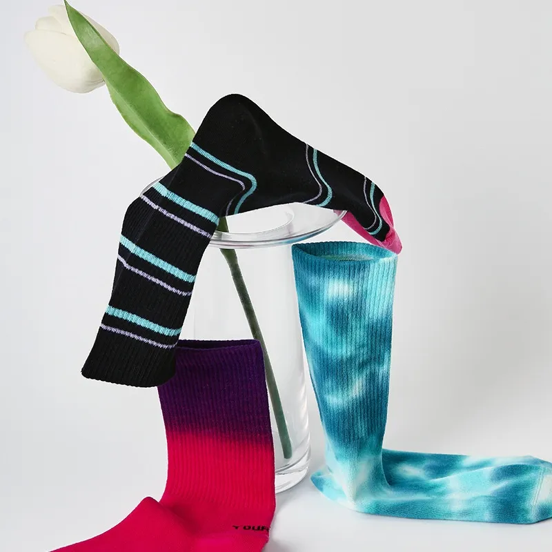 Vine Color Mid Calf Socks Unisex 3 Pack Cloud Mist Misty-3