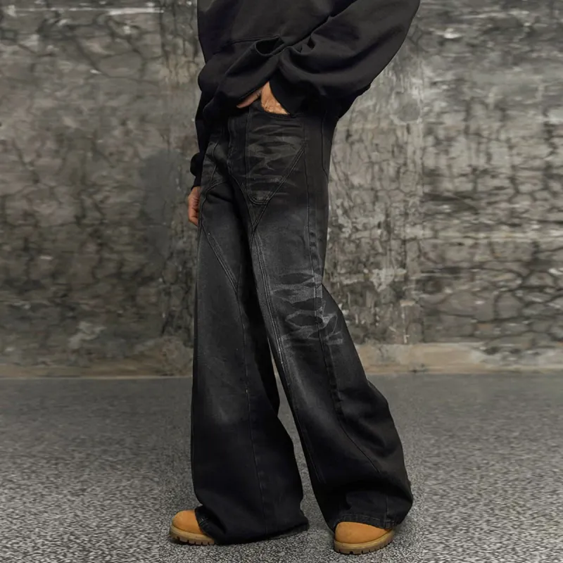 Vine Color Jeans Unisex Black-5