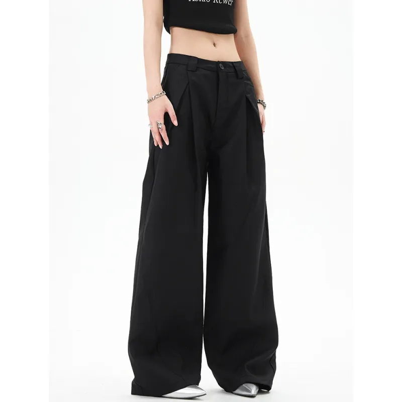 Vine Color Suit Trouser Unisex Black-3