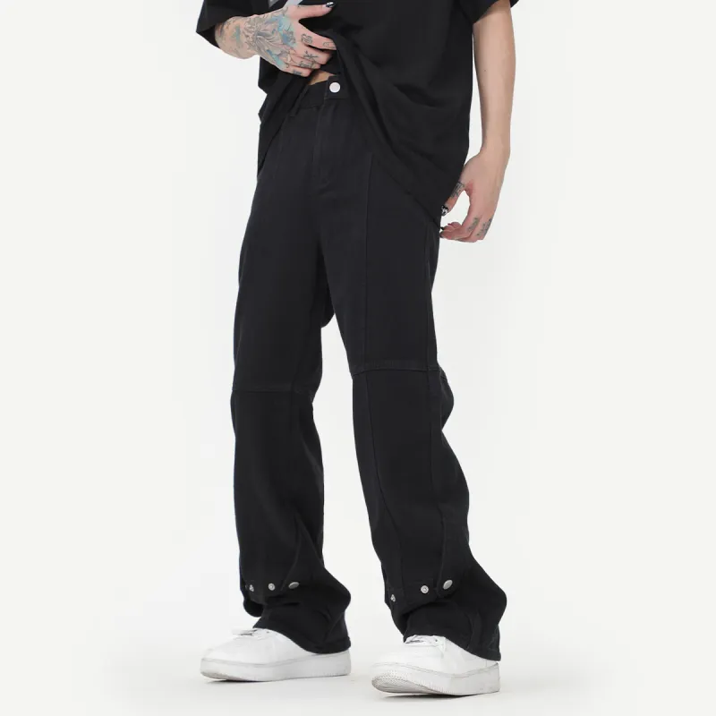 Vine Color Casual Pants Women's Black-4