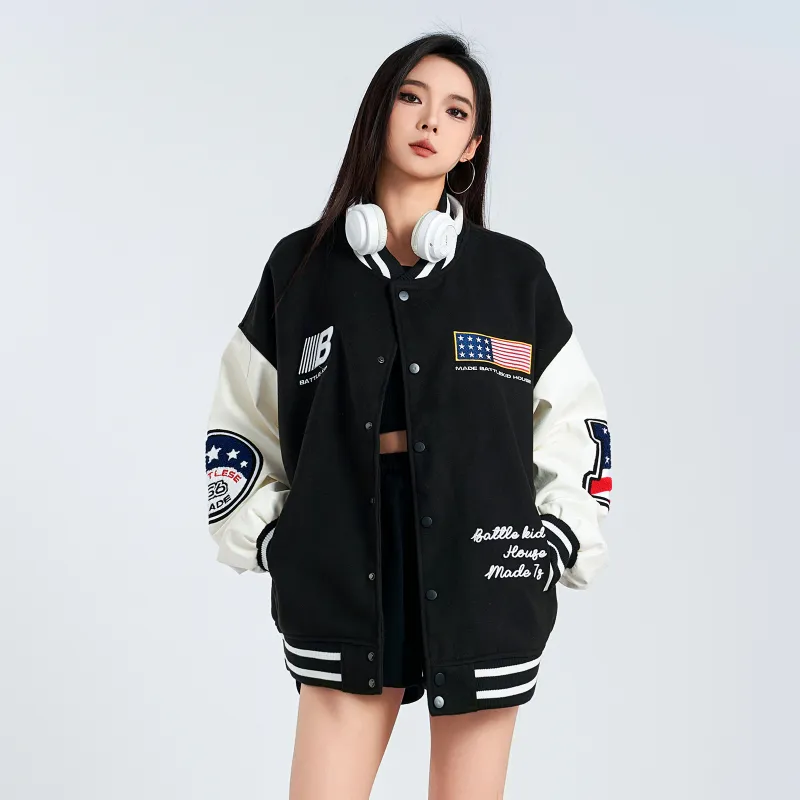 Vine Color Baseball Jacket Unisex-7