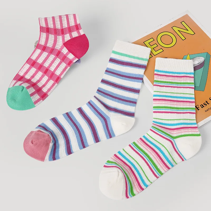 Vine Color Mid-Calf Socks Unisex 5 Pack Time Stands Still-4